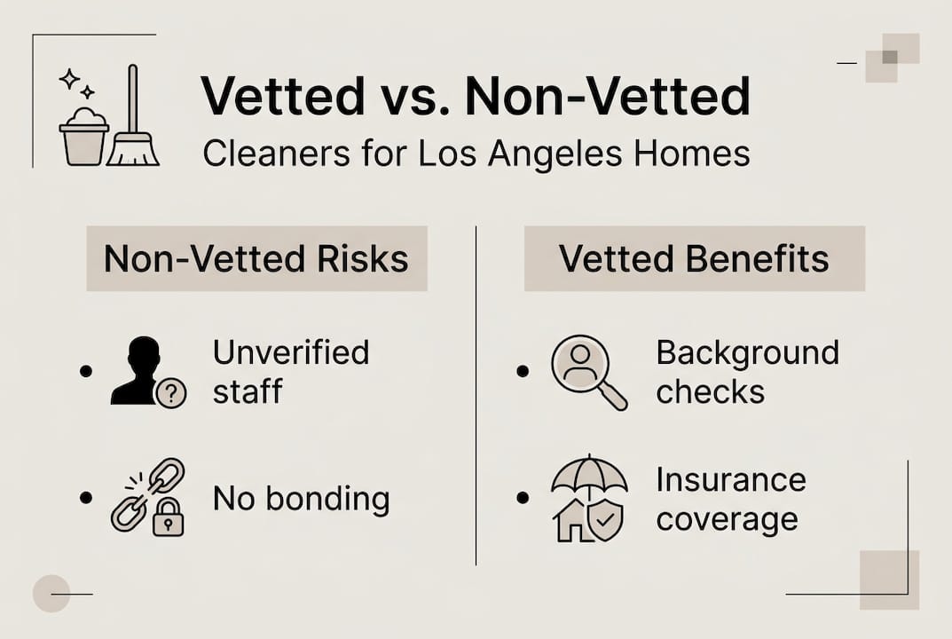 Infographic showing risks and benefits of cleaner vetting
