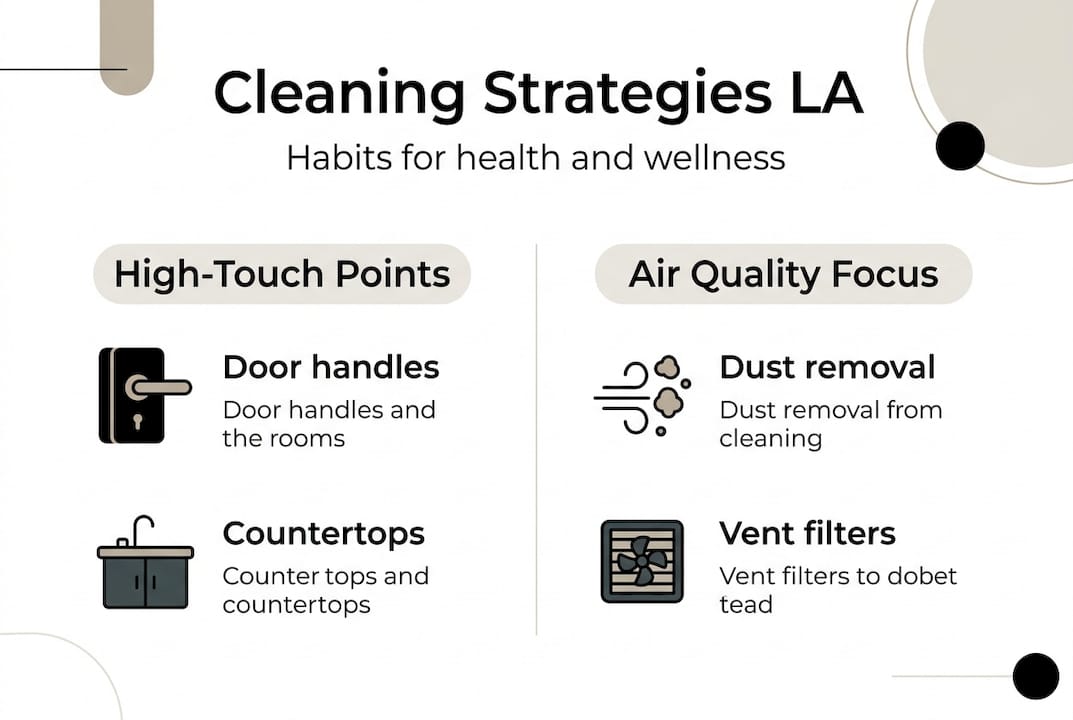 Infographic cleaning strategies for LA homes