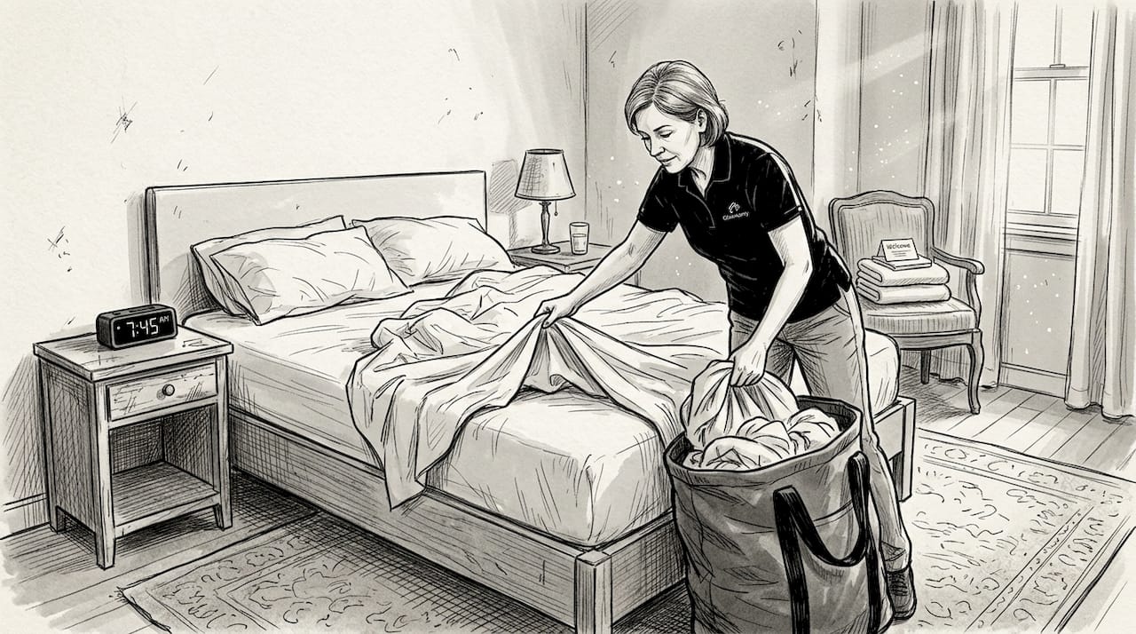 Cleaner stripping bed for rental turnover