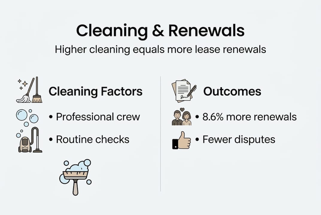 Infographic showing cleaning impact on renewals