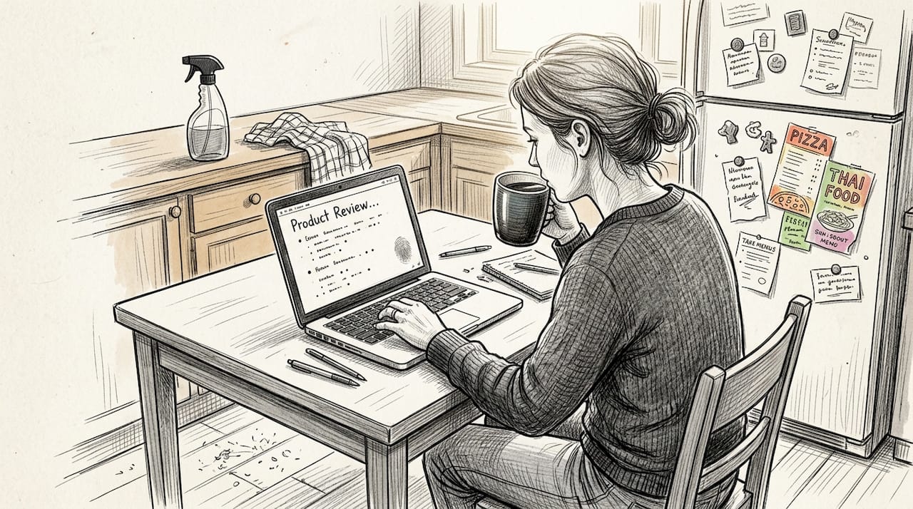 Tenant leaving apartment review after cleaning