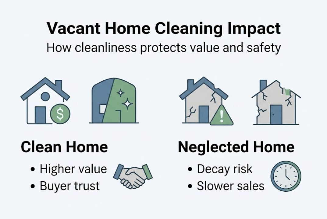 Infographic comparing clean and neglected homes