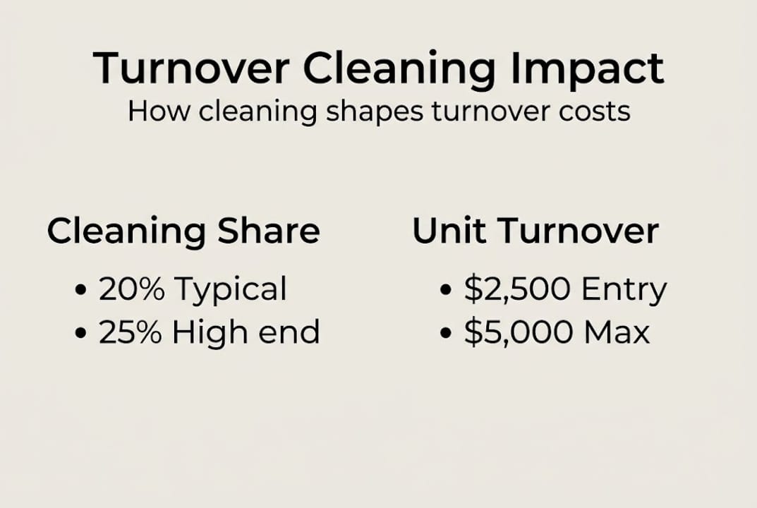 Infographic with cleaning and turnover cost breakdown