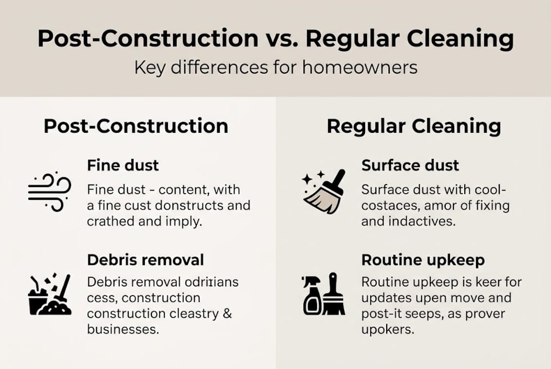 Infographic contrasting cleaning types