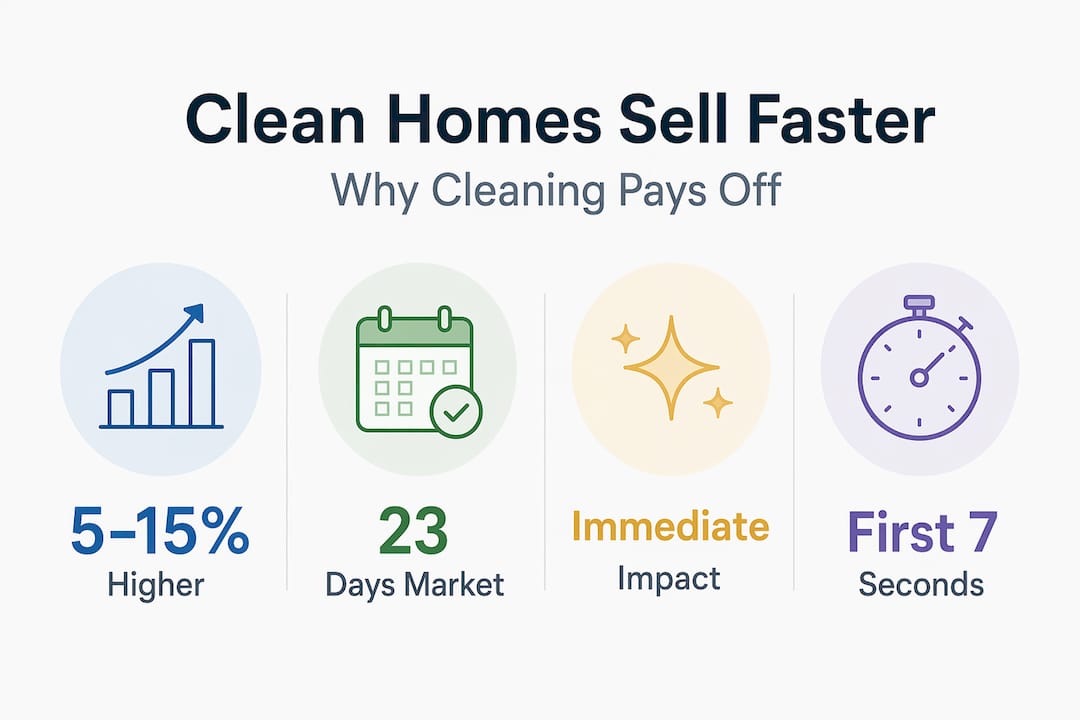 Infographic quantifying clean homes and sales boost