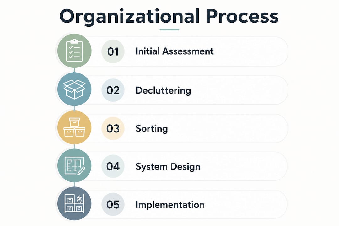 Infographic showing organizational service process steps