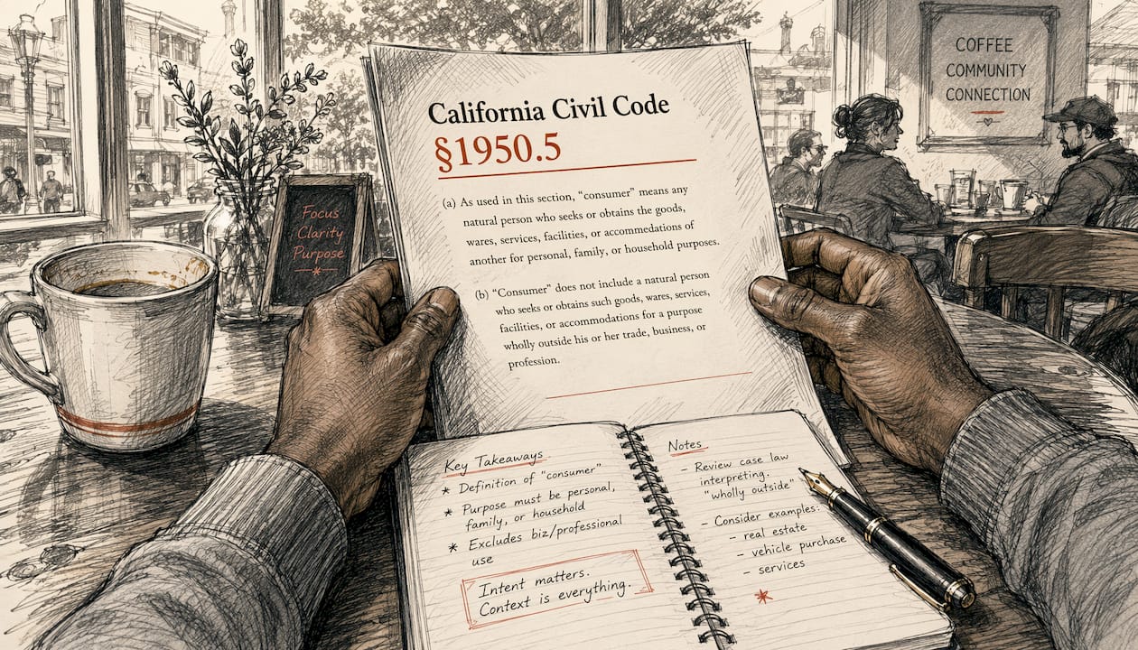 Hands reviewing California tenant deposit law document