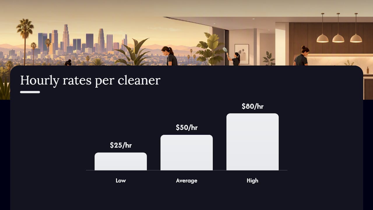 How LA providers price cleaning jobs — overview diagram