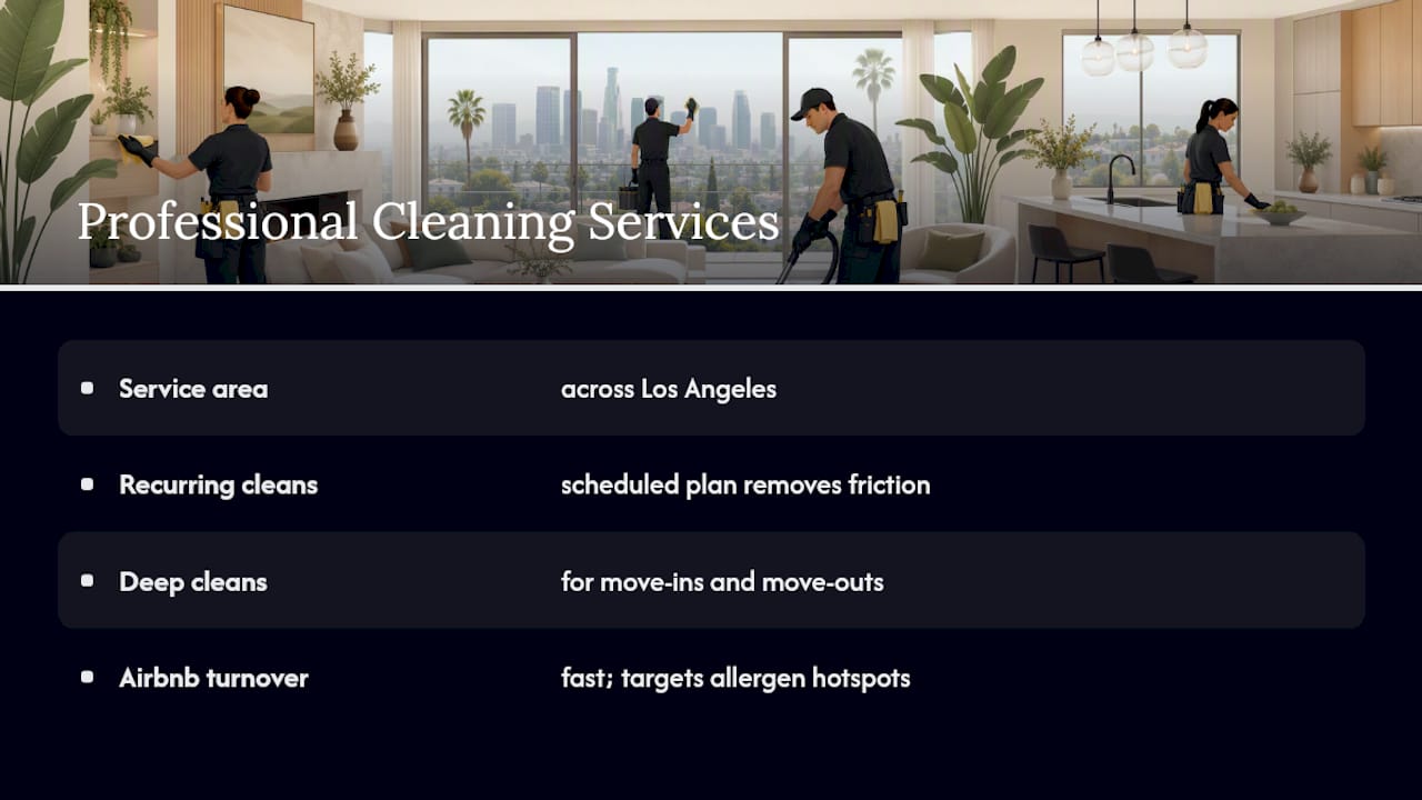 Professional Allergen Cleaning in Los Angeles — overview diagram