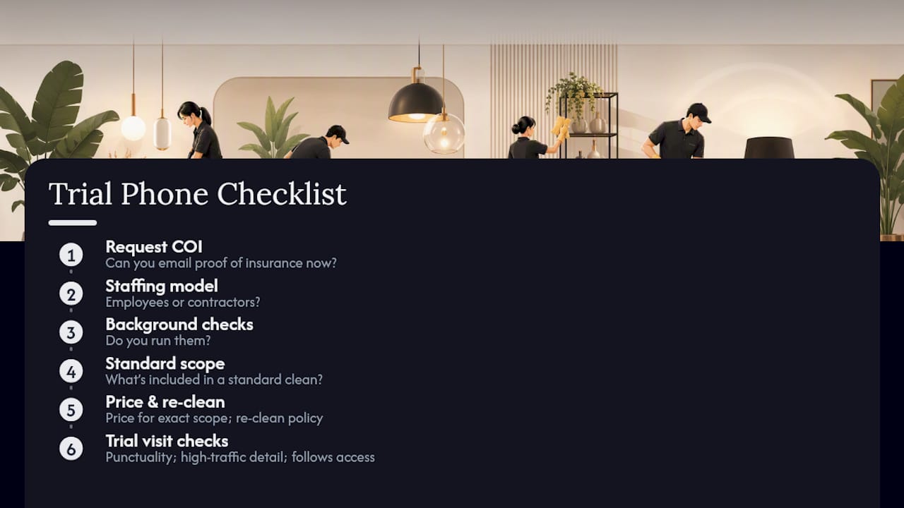 Your One-Page Trial Checklist and Phone Script — overview diagram