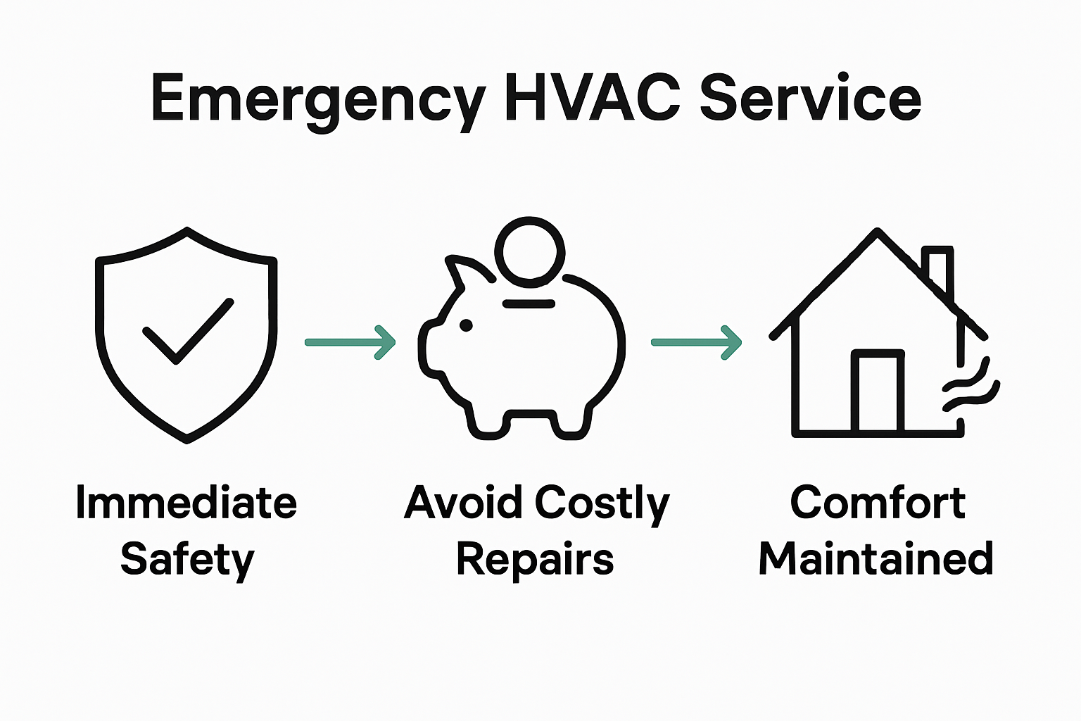 Infographic showing emergency HVAC benefits