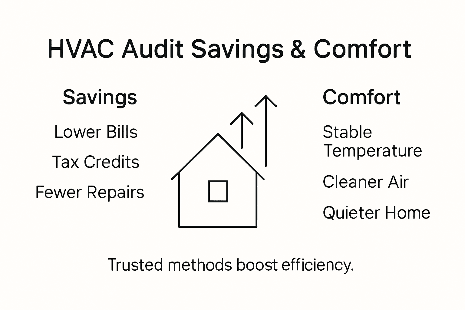 Infographic illustrating HVAC audit savings and comfort