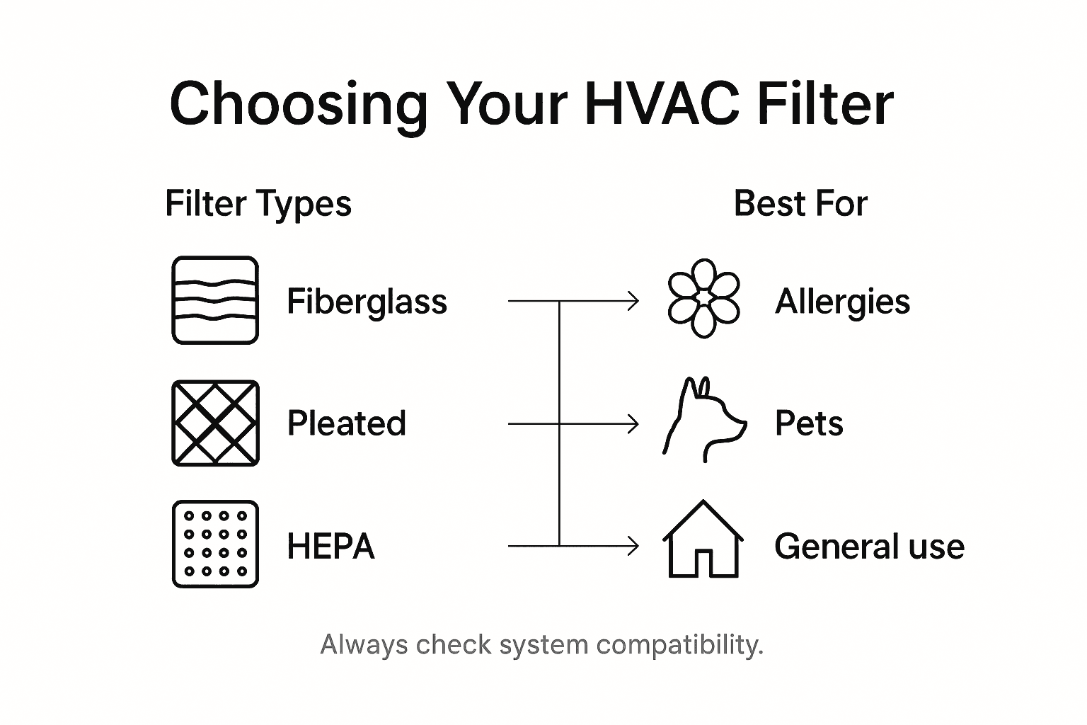 Infographic on selecting the right HVAC filter