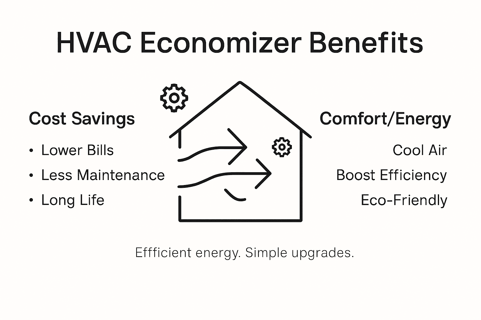 Infographic showing HVAC economizer homeowner benefits