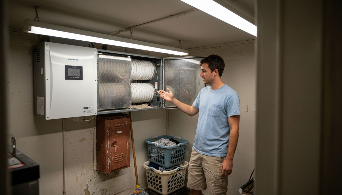 Homeowner and energy recovery ventilator setup