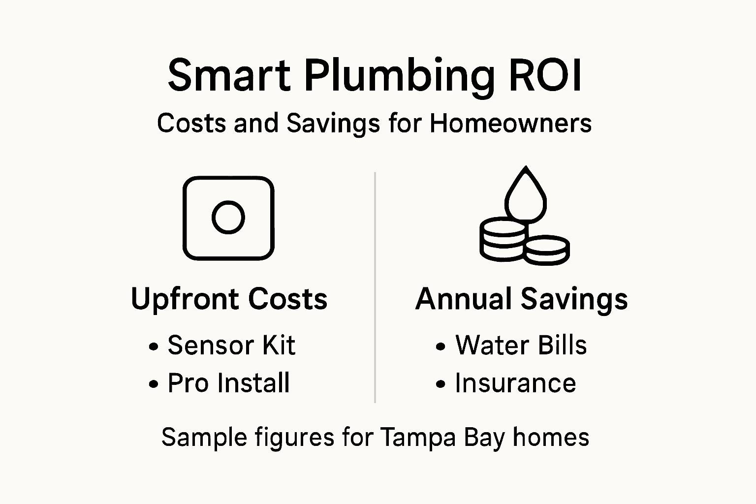 Infographic of smart plumbing costs and savings