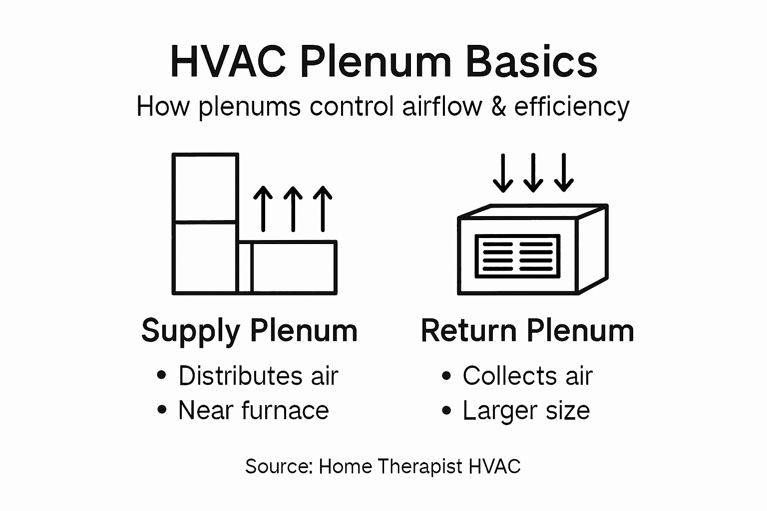 Infographic showing HVAC plenum basics and functions