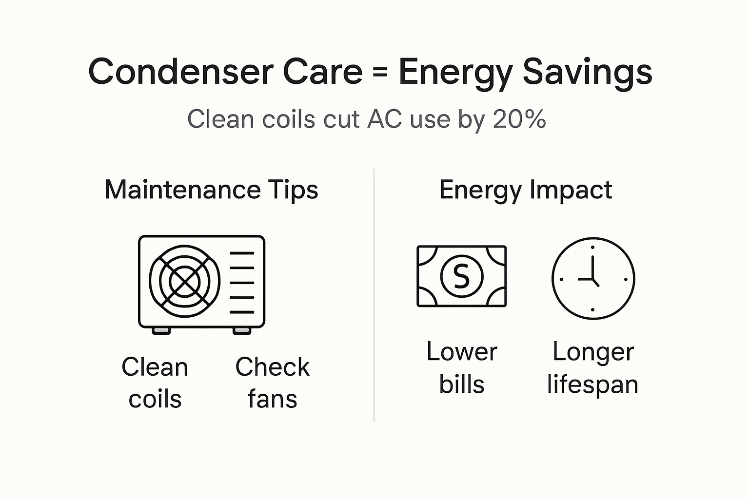 Infographic highlighting condenser care energy savings