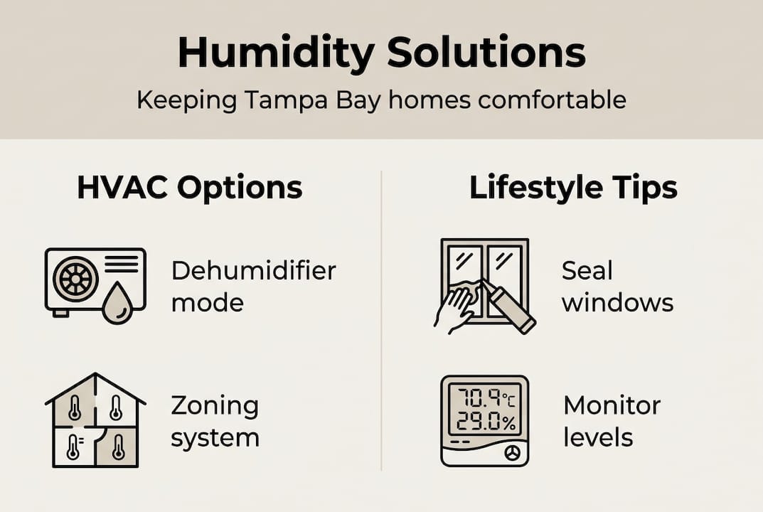 Infographic highlighting key humidity solutions