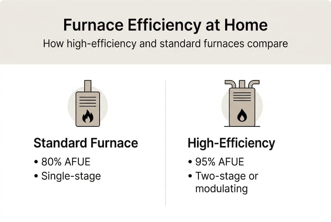 Infographic comparing furnace efficiency features