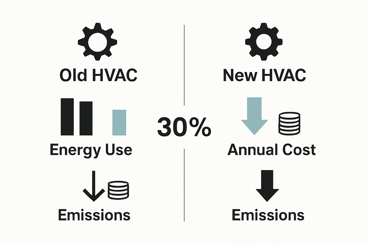 Infographic shows savings with new HVAC