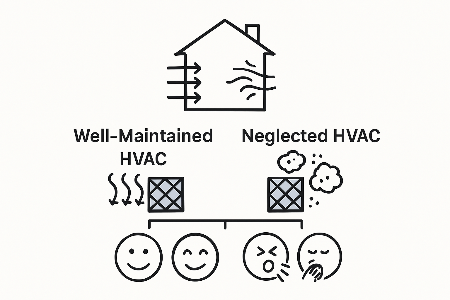 Infographic links HVAC maintenance to air quality