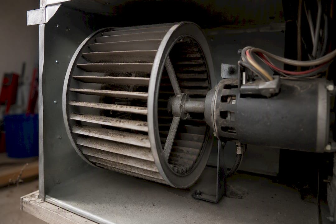 Blower motor and wheel inside air handler