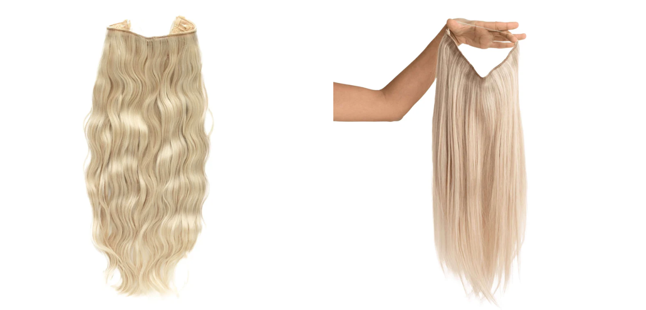 Styling invisible wire extensions at home