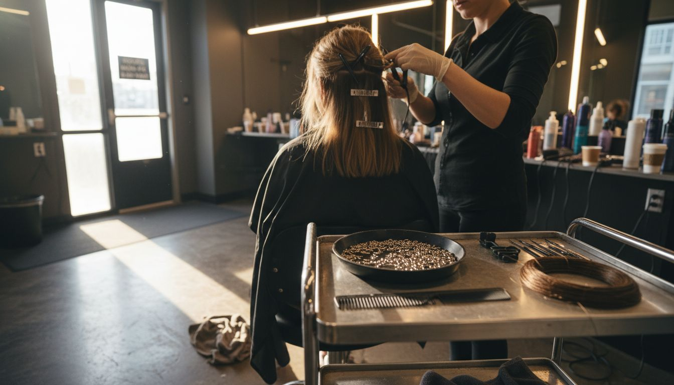 Micro-ring extension installation scene