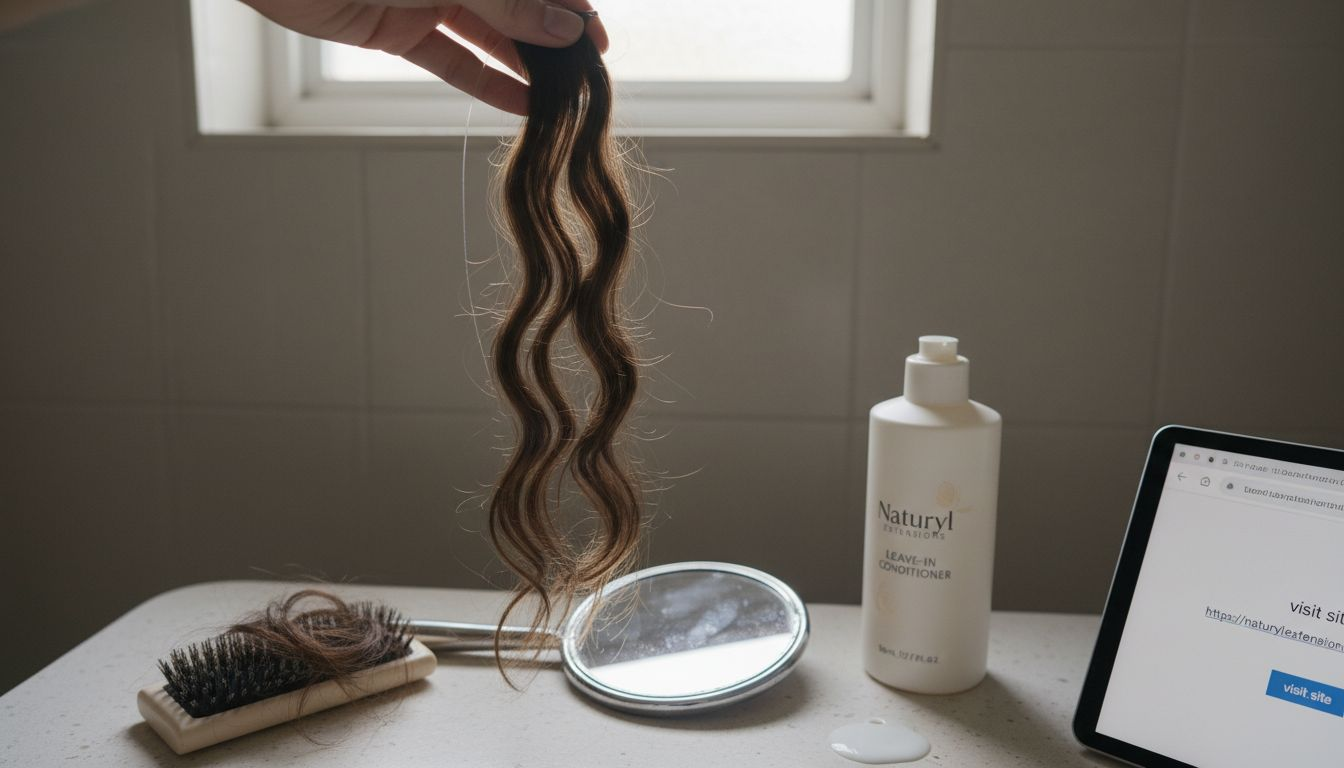 Close-up extension wire and attached hair weft