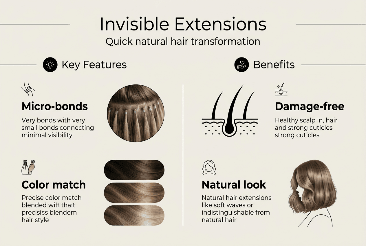 Infographic of invisible extension features and benefits