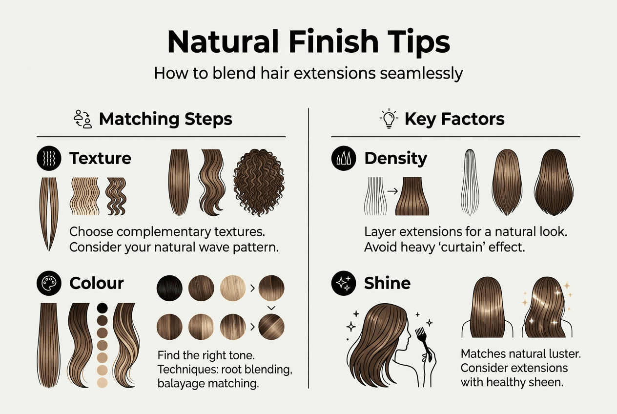 Infographic showing steps and factors for natural extensions
