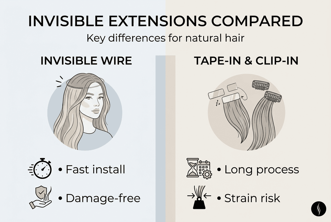 Infographic comparing extension methods and key features
