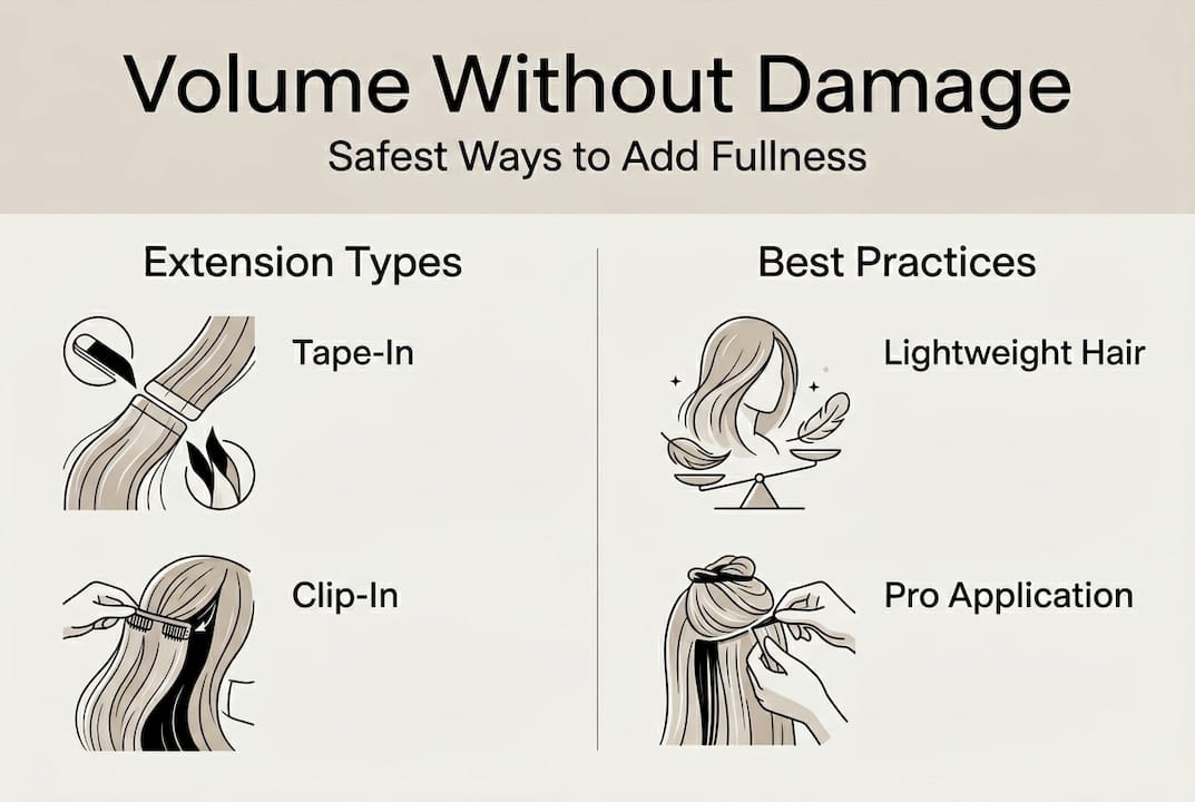 Infographic shows safe extension types and key tips