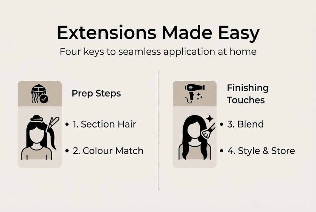 Infographic outlining key steps for extensions