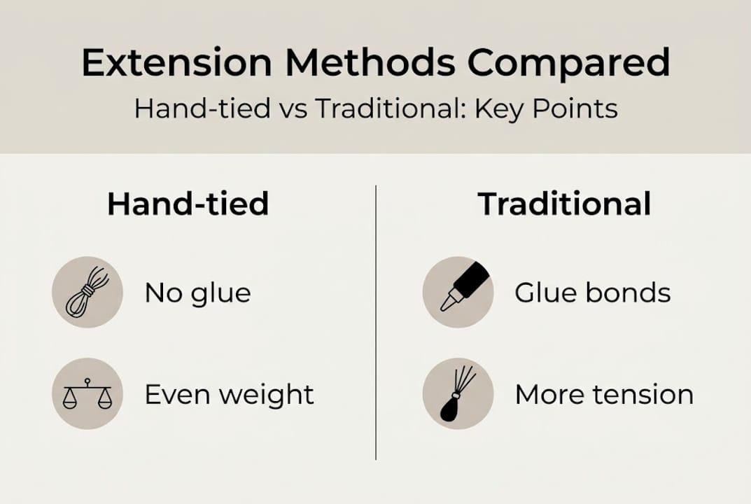 Infographic comparing extension methods