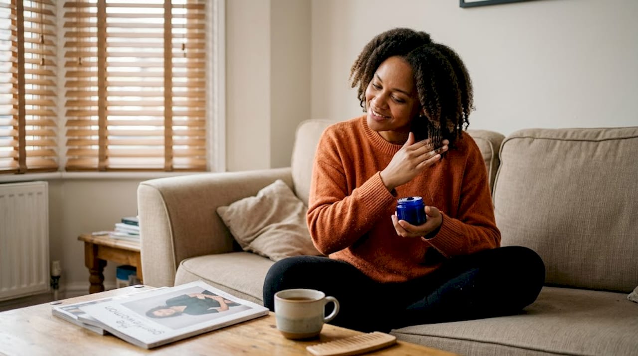 Moisturizing natural hair before styling