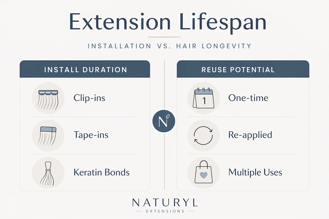 Infographic comparing extension install duration and reuse