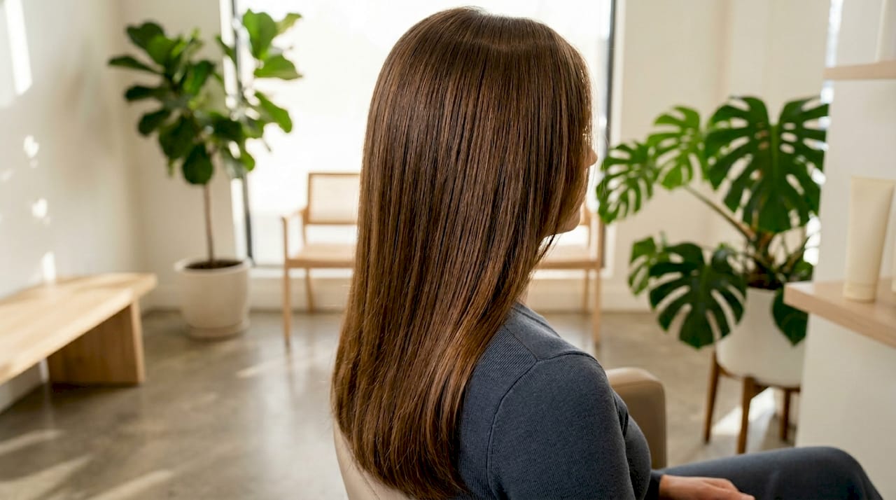 Close-up of healthy hair with extensions