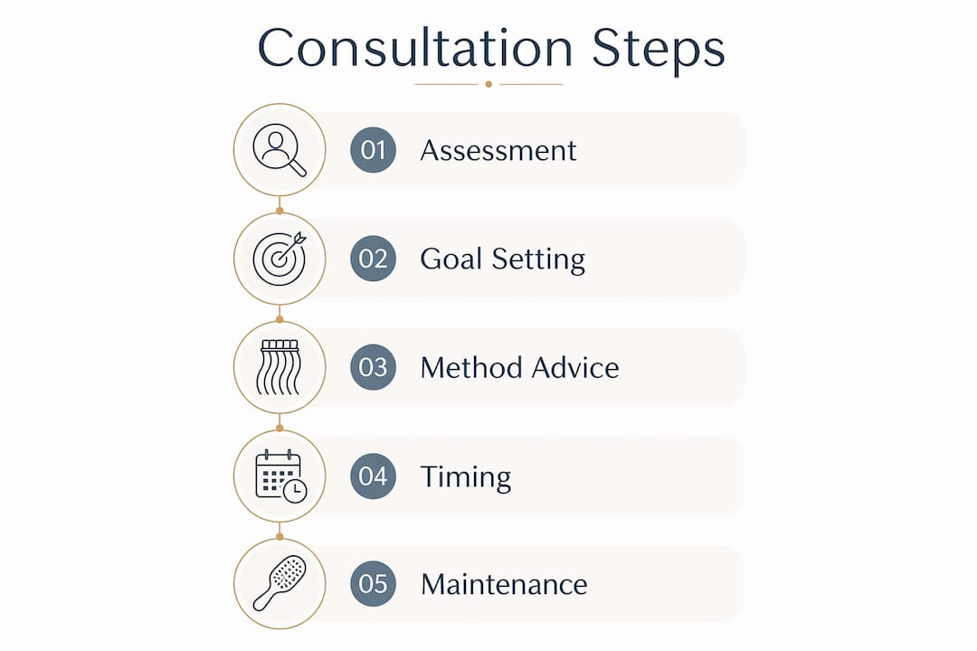 Infographic showing key consultation steps