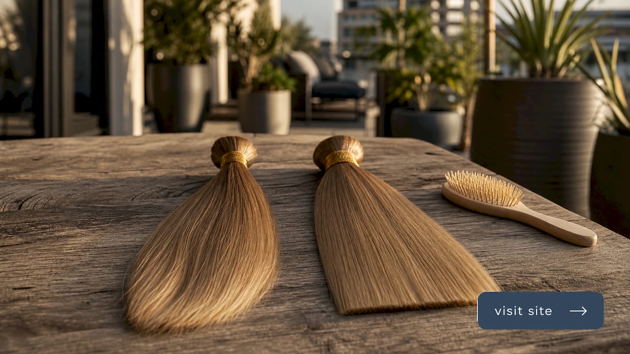 Comparison of single and double drawn hair bundles overhead