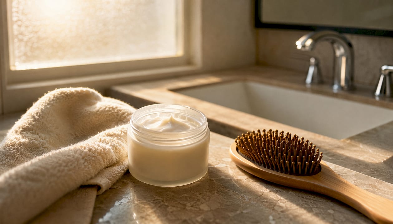 Hair extension conditioning treatment setup