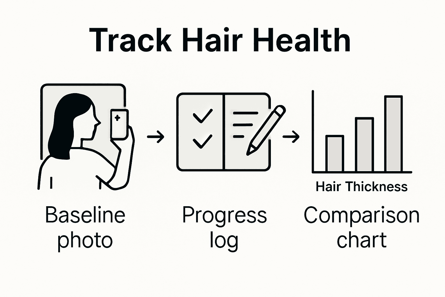 Infographic visualizing tracking hair health with collagen