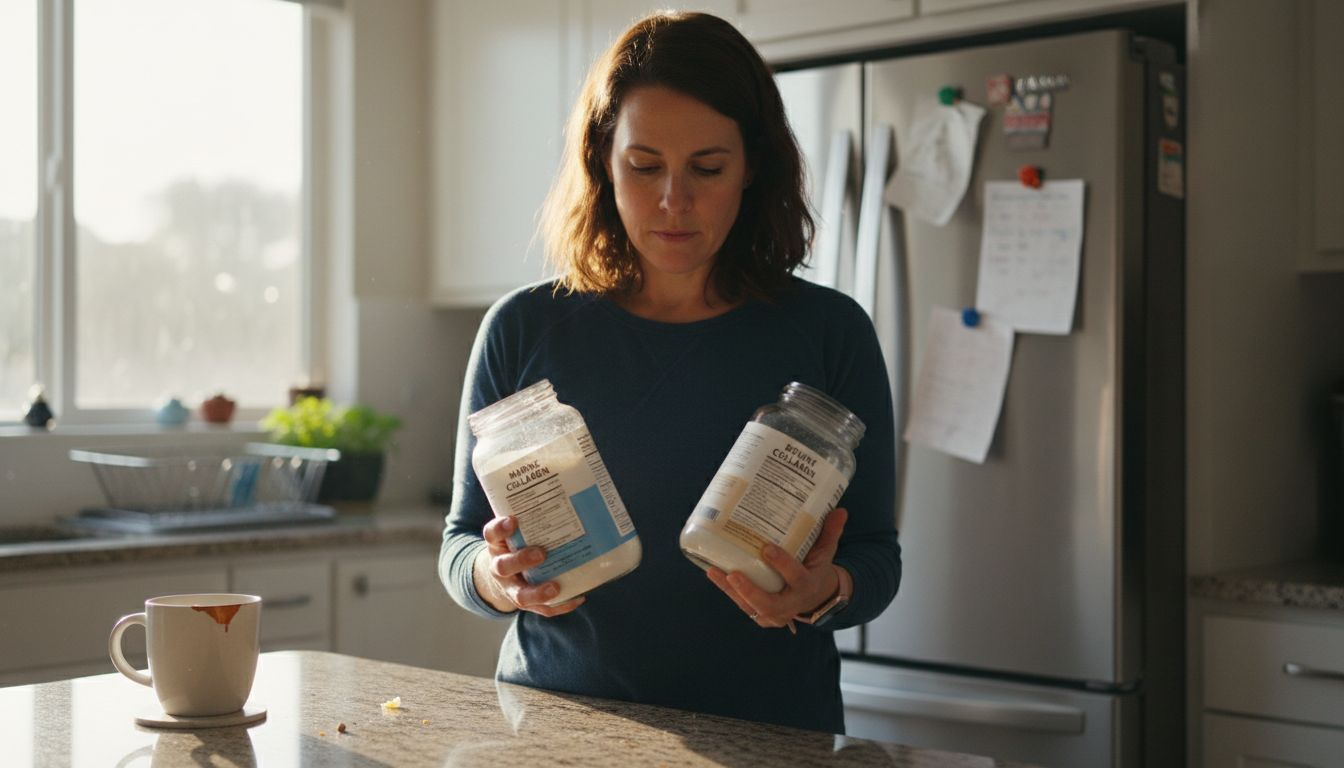 Comparing collagen source supplement labels