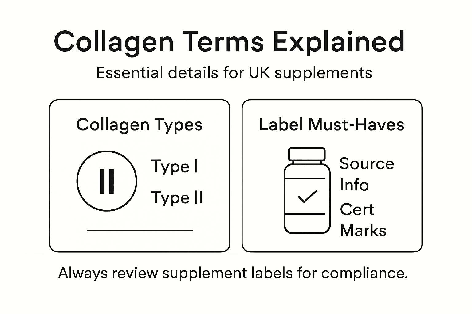 Collagen industry terms infographic for UK wellness
