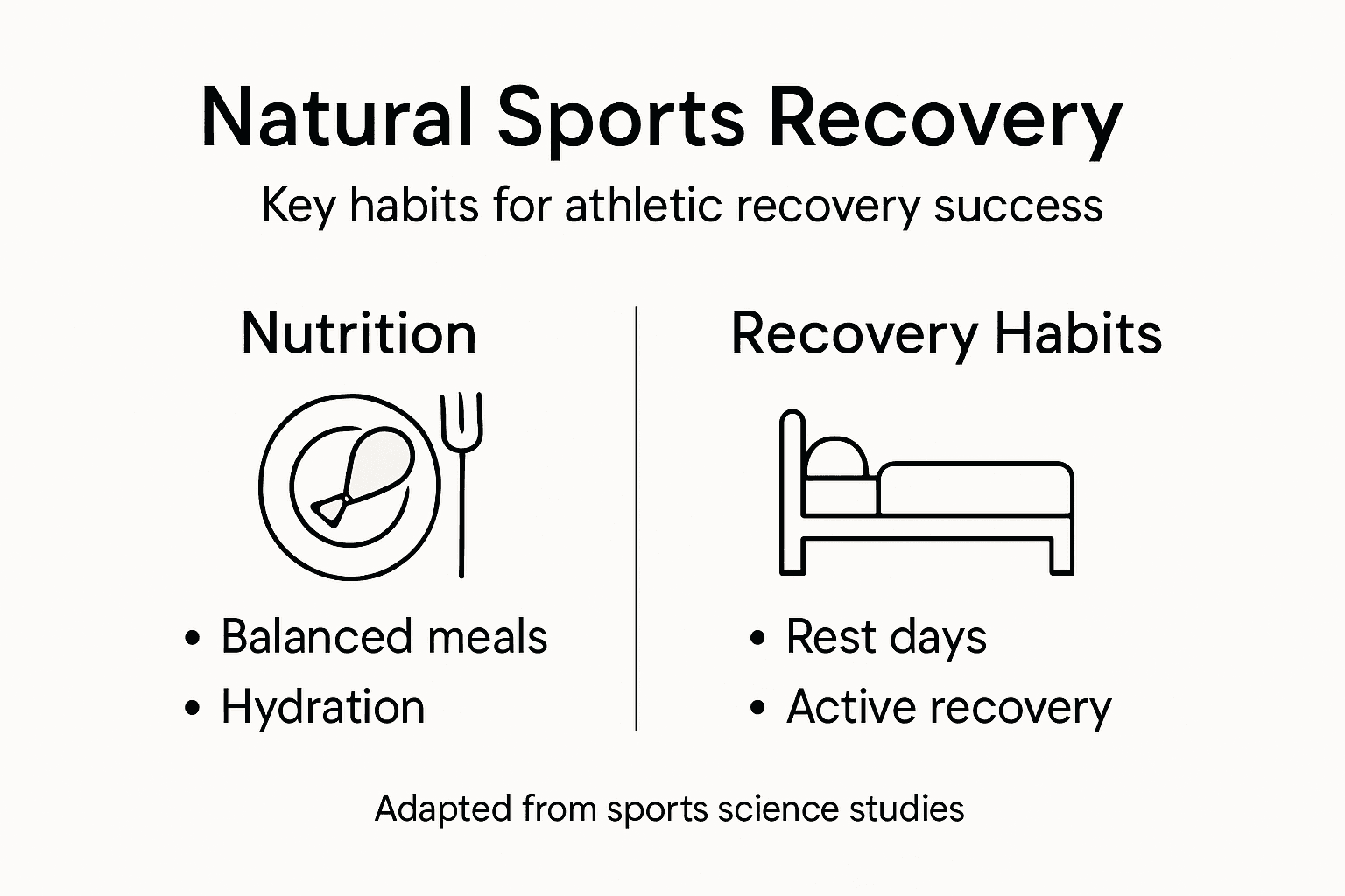 Infographic summarizes natural athlete recovery habits