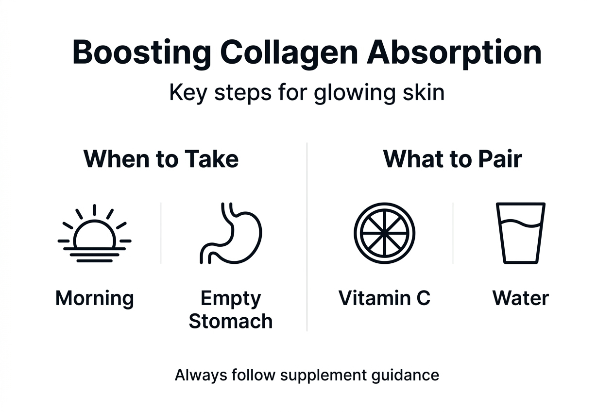 Infographic showing how to boost collagen absorption
