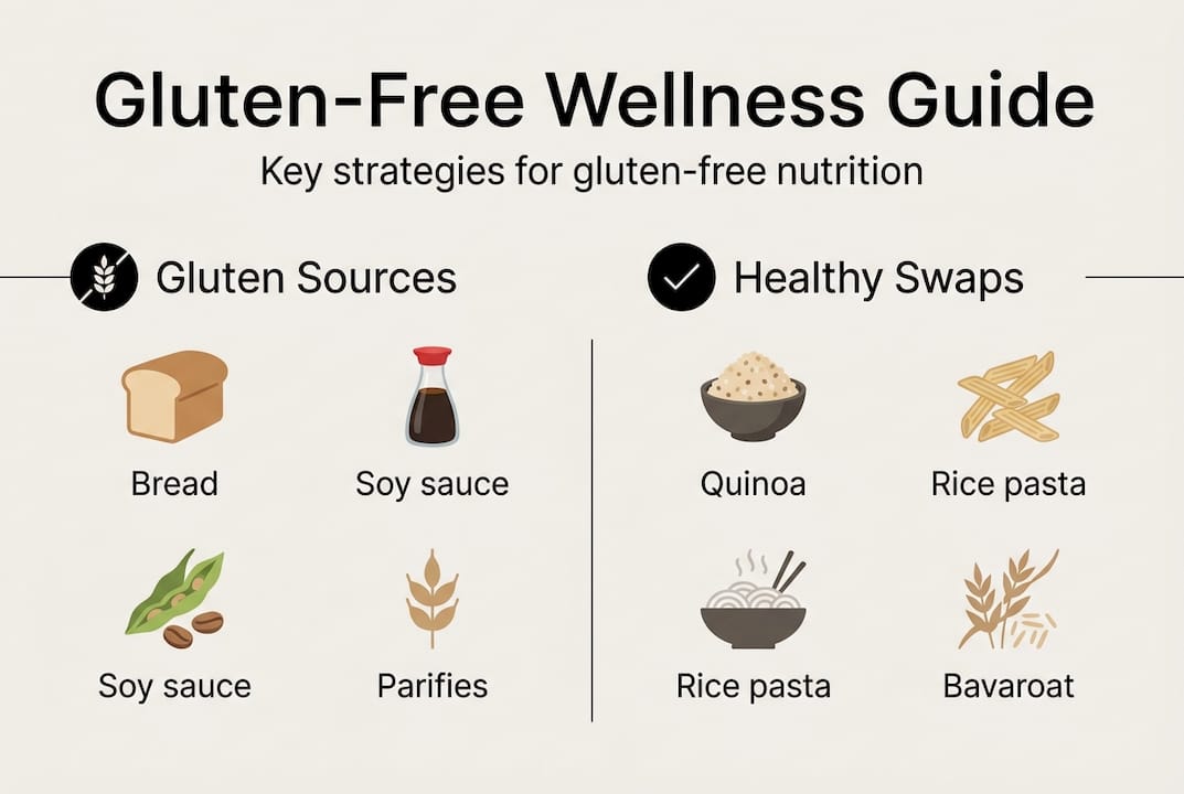 Infographic about gluten avoidance strategies