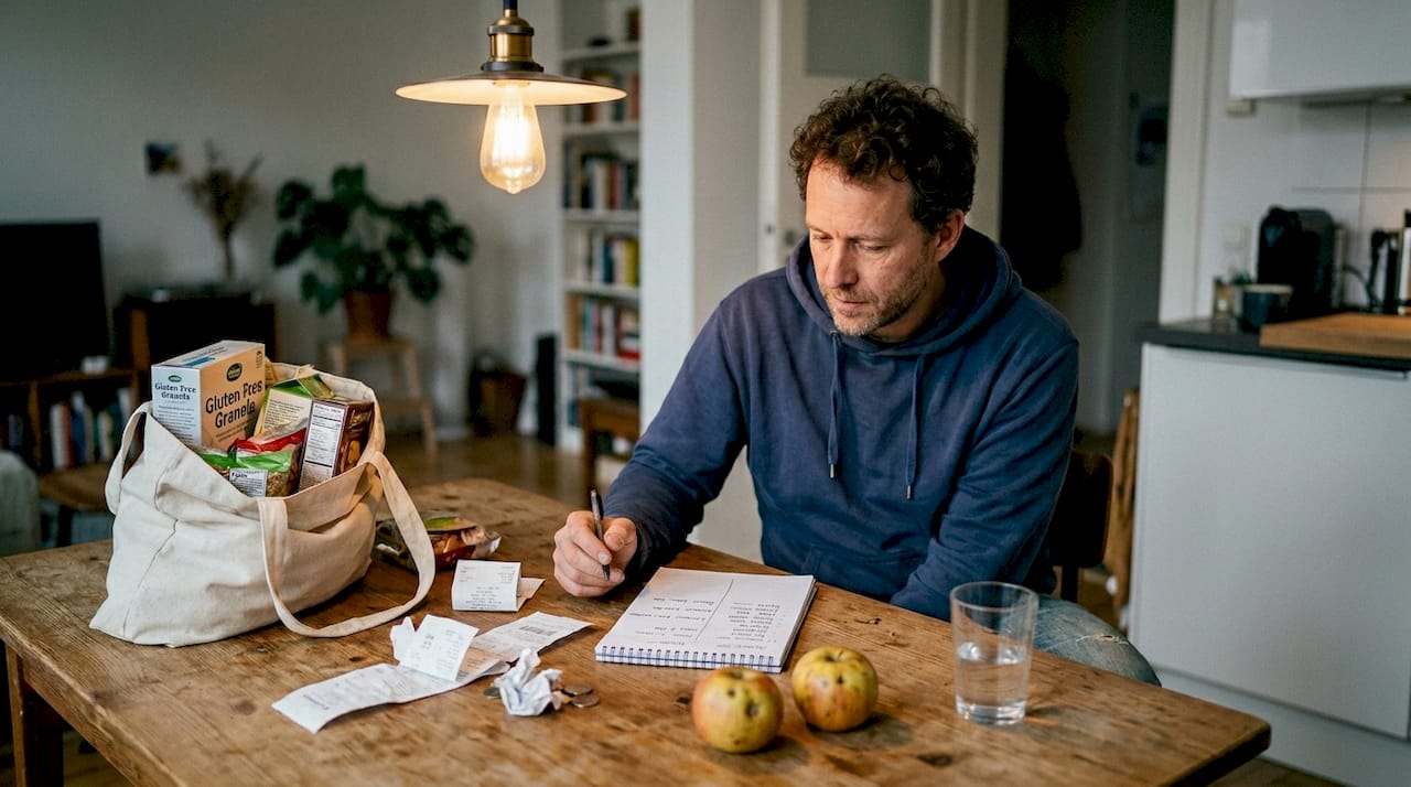 Man planning balanced gluten-free meals