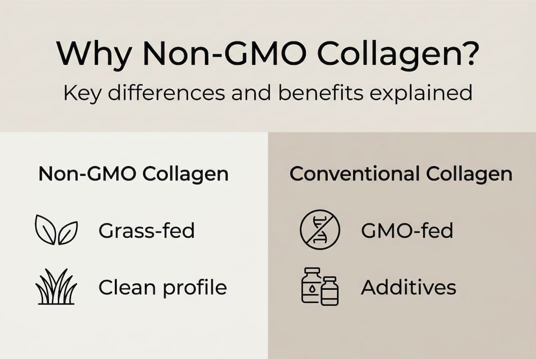 Infographic comparing collagen types and benefits